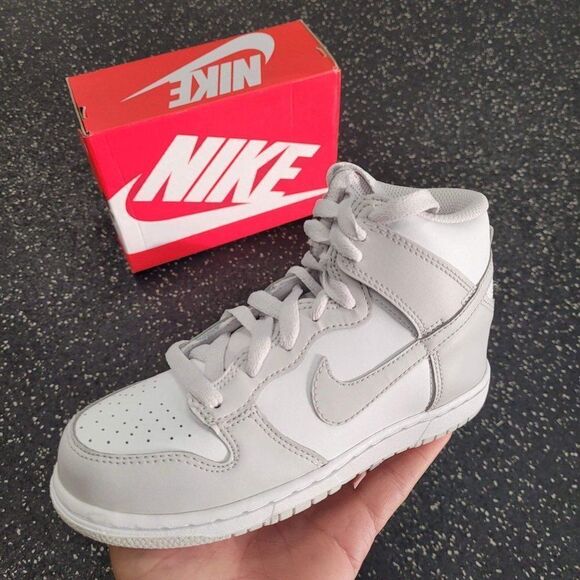 Nike Dunk High PS Vast Grey Kids Size 11C Gray Whi - Picture 8 of 8
